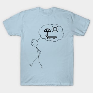 beach thoughts makes him happy T-Shirt